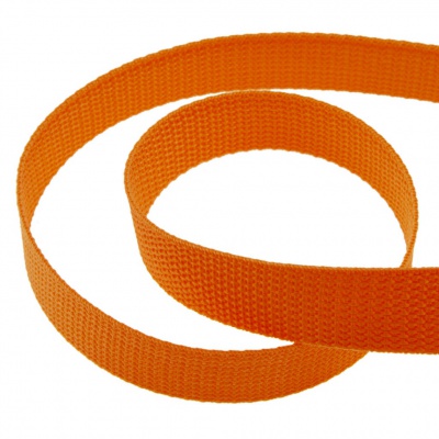 Стропа текстильная, шир. 25 мм (в нам. 50+/-1 ярд), цвет оранжевый - купить в Чите. Цена: 409.94 руб.