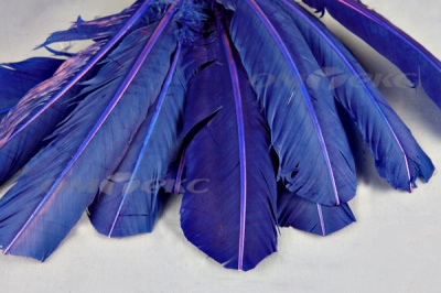 Декоративный Пучок из перьев, перо 23см/синий - купить в Чите. Цена: 12.34 руб.