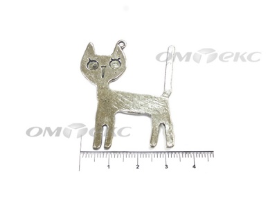 Декоративный элемент для творчества из металла "Кот" - купить в Чите. Цена: 13.33 руб.