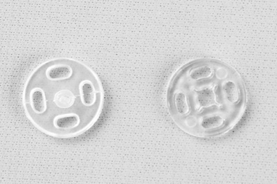 Кнопки пришивные пластиковые 11,5 мм, блистер 24шт, цв.-прозрачные - купить в Чите. Цена: 59.44 руб.