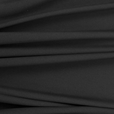 Костюмная ткань с вискозой "Рошель", 250 гр/м2, шир.150см, цвет чёрный - купить в Чите. Цена 442.59 руб.